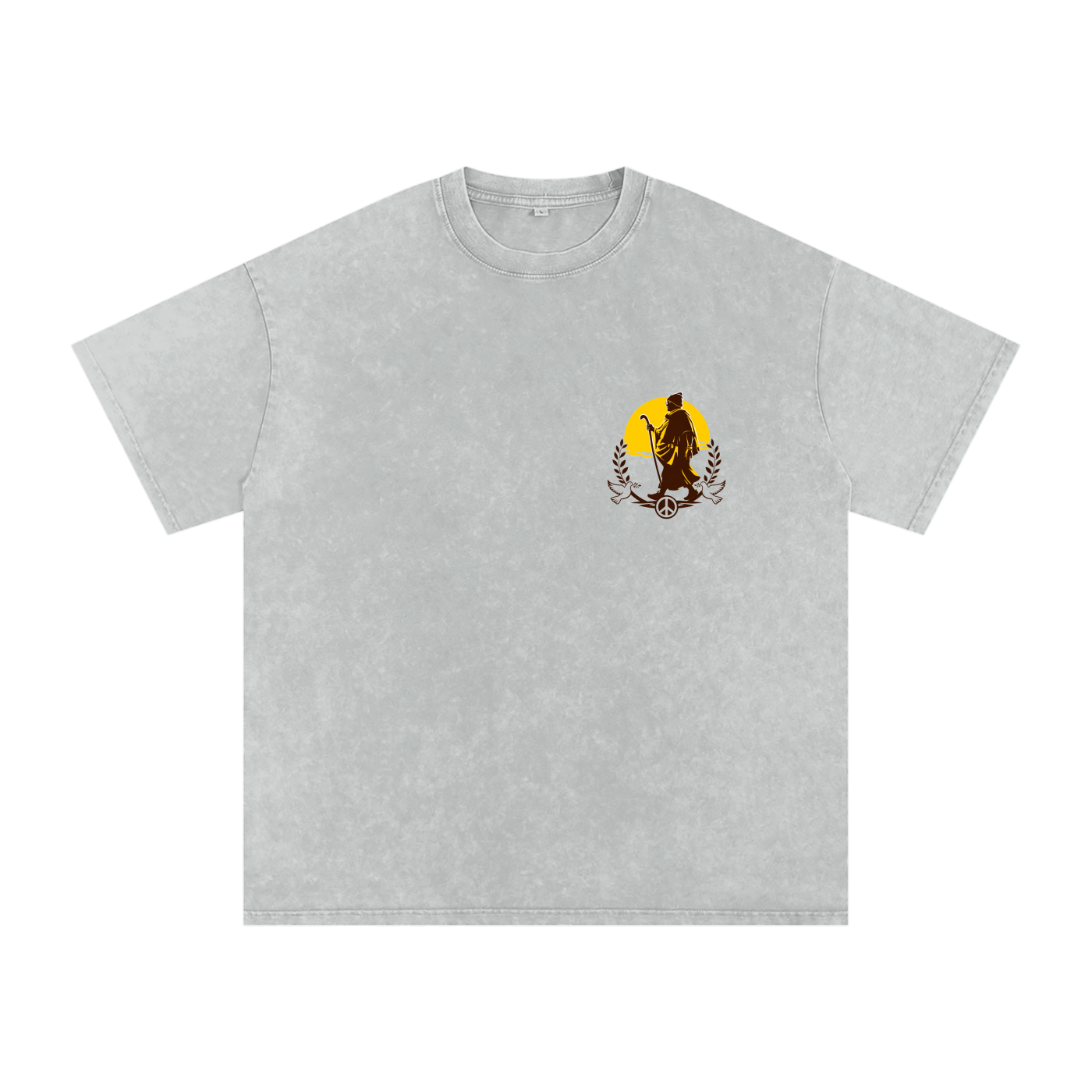 Snow Washed Oversized Cotton T-Shirt