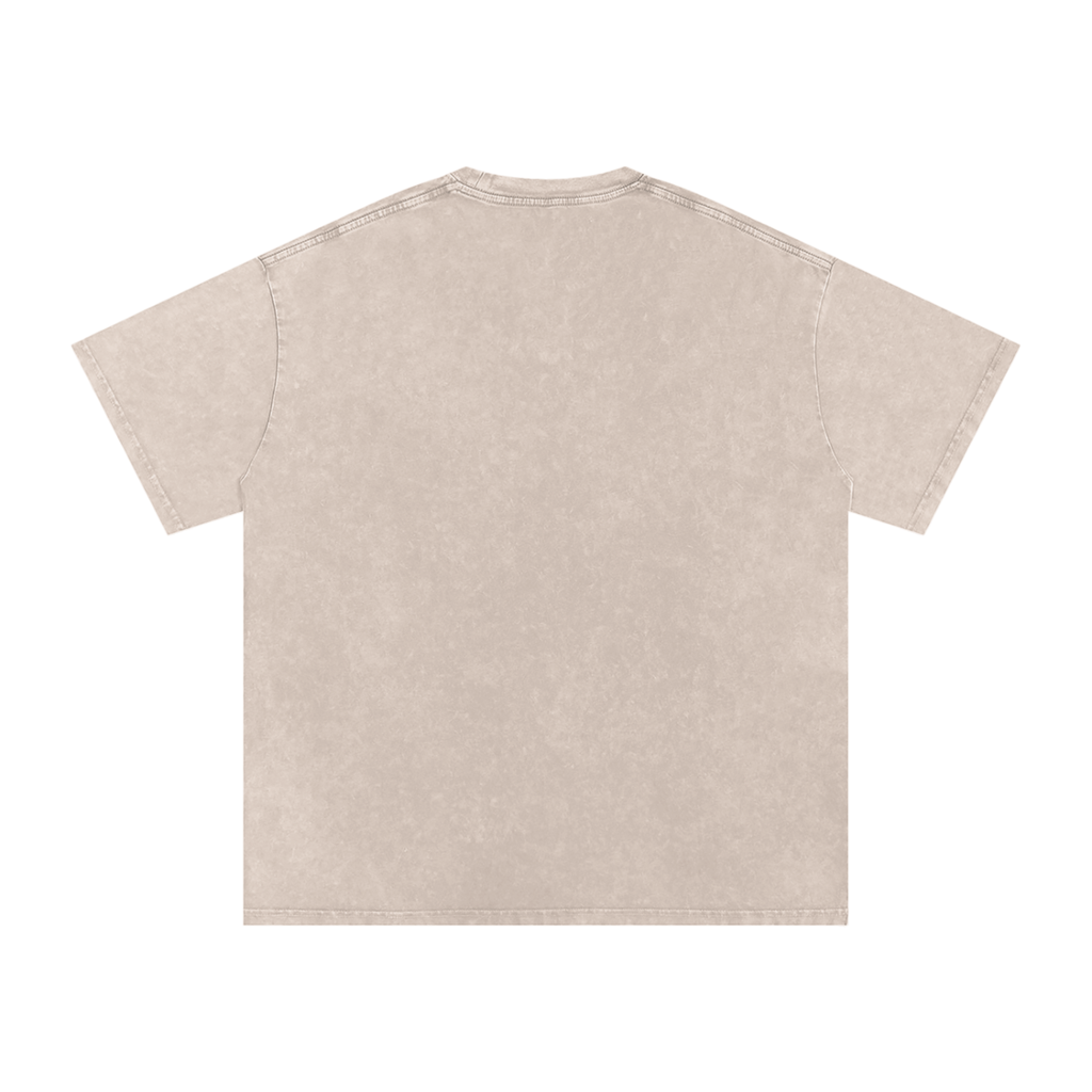 Snow Washed Oversized Cotton T-Shirt
