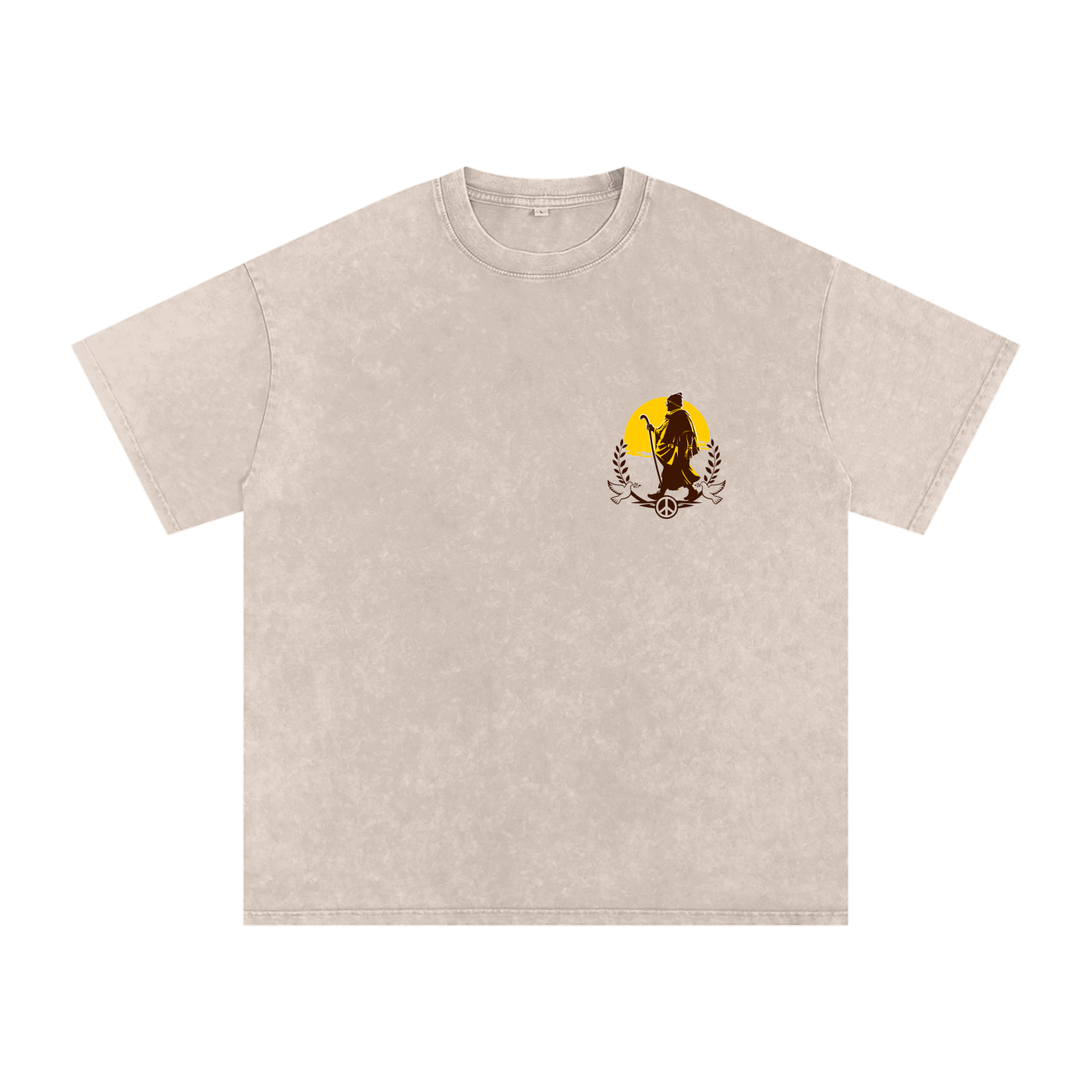 Snow Washed Oversized Cotton T-Shirt