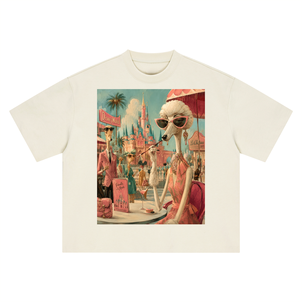 SURREAL THEME PARK POODLE T-SHIRT