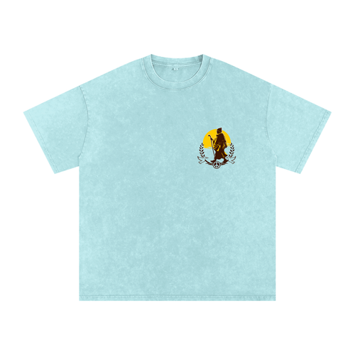 Snow Washed Oversized Cotton T-Shirt