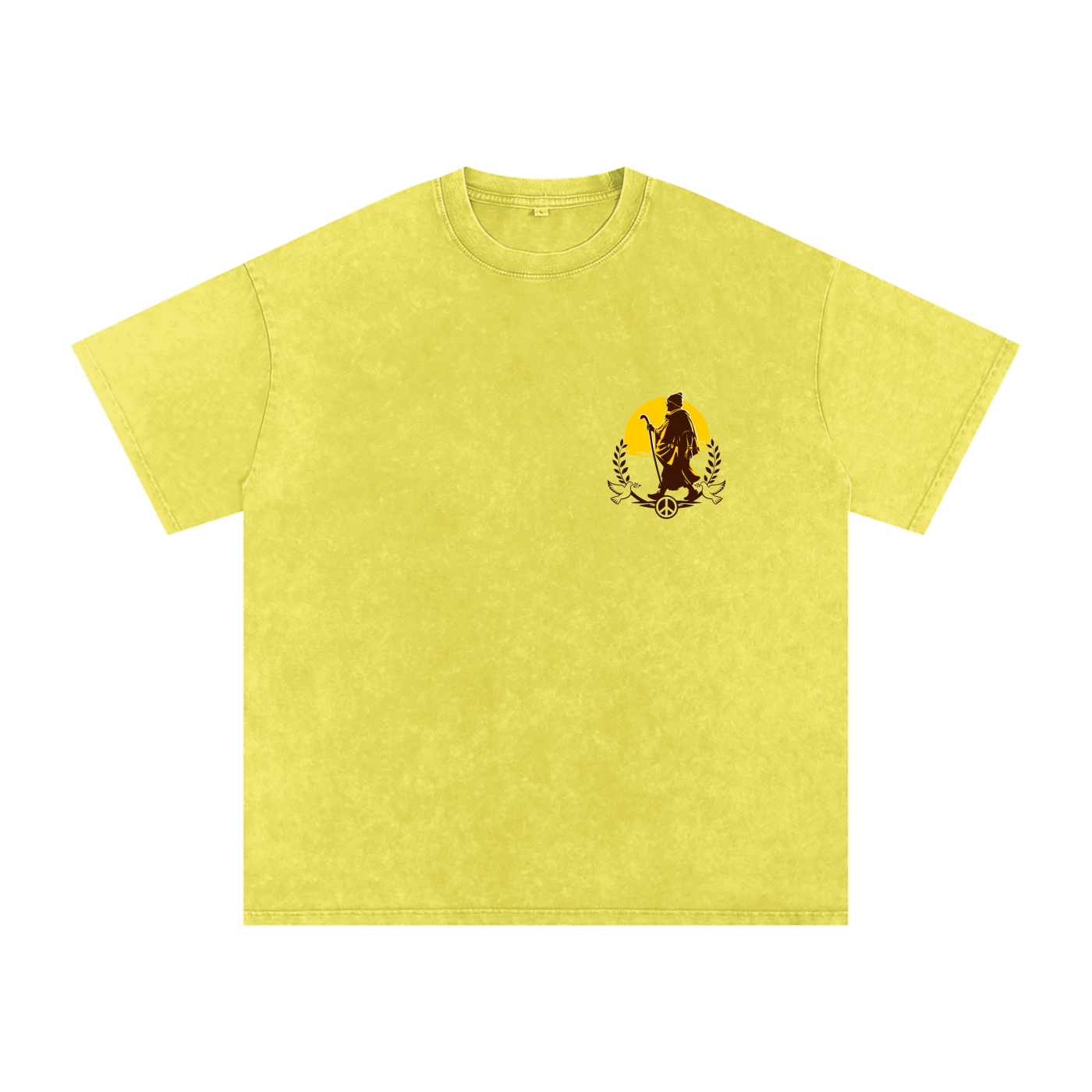 Snow Washed Oversized Cotton T-Shirt