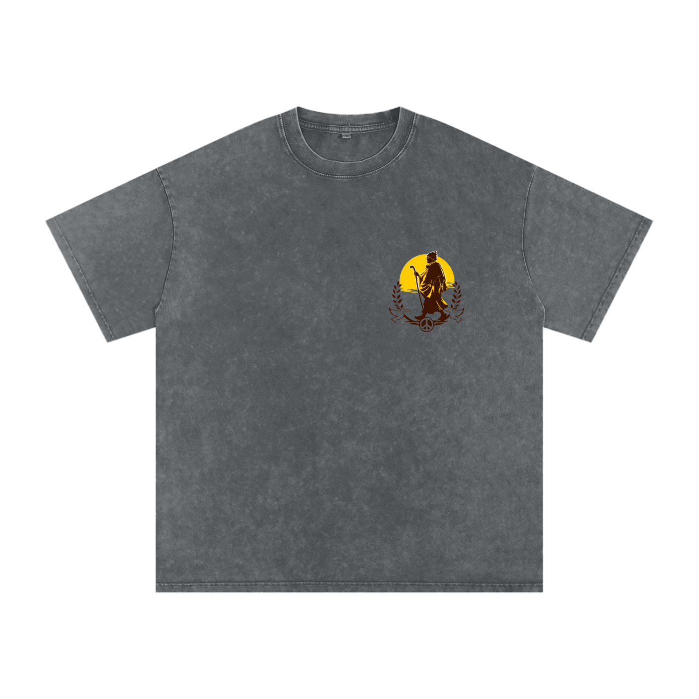 Snow Washed Oversized Cotton T-Shirt