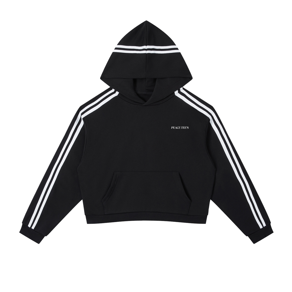 PEACE TEES STRIPED HOODIE